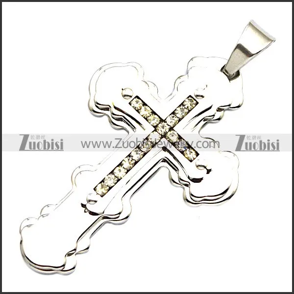 functional nonrust steel Cross Pendants - p000567