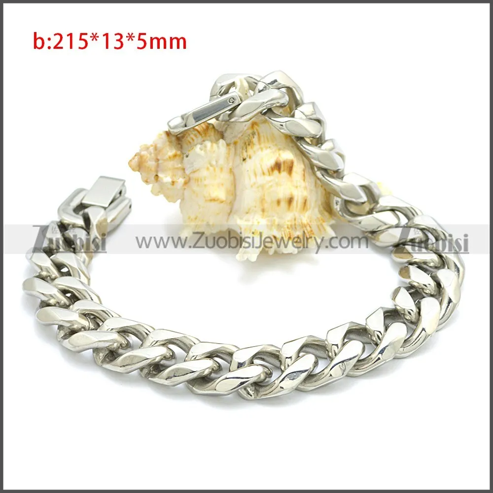 13mm wide stainless steel bracelet for man