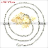 Stainless Steel Round Box Link Necklace Chain n003088SW3