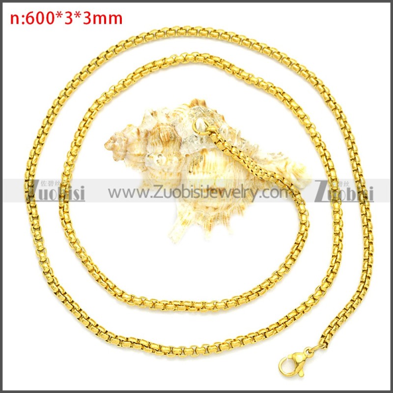 Stainless Steel Chain Neckalce n003083GW3