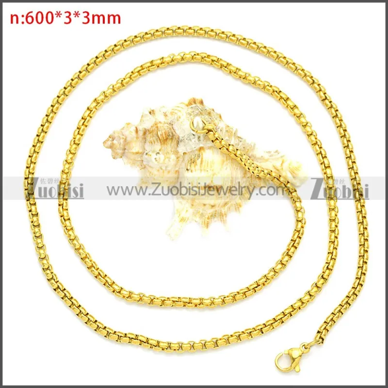 Stainless Steel Chain Neckalce n003083GW3