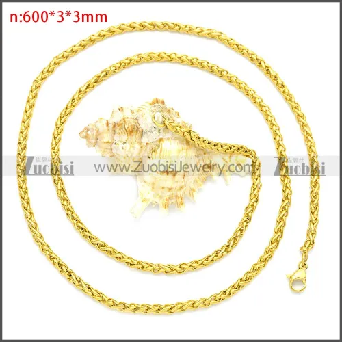 Stainless Steel Chain Neckalce n003084GW3