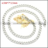 Stainless Steel Cuban Chain Necklace n003090SW7