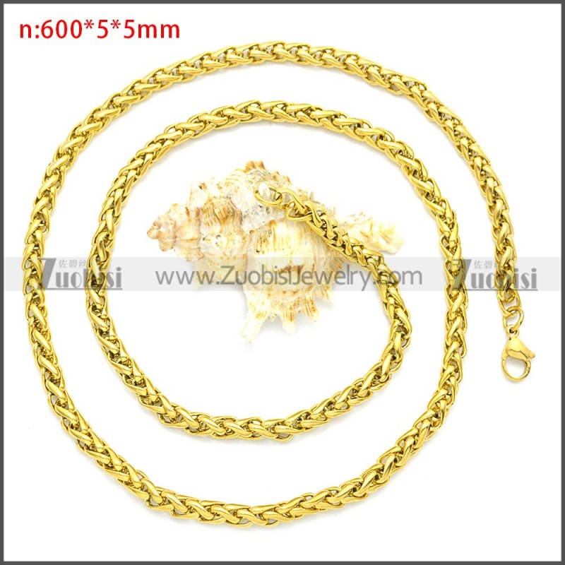 Stainless Steel Chain Neckalce n003084GW5