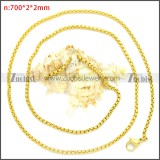 Shiny Golden Round Box Link Necklace Chains n003089GW2