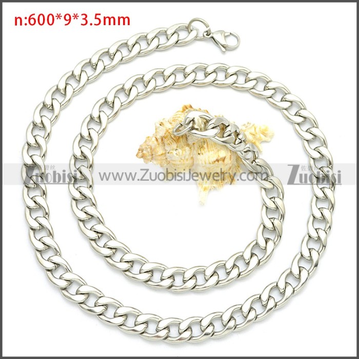 Chunky Stainless Steel Curb Chain Neckalce n003085SW9