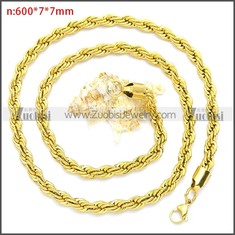 Stainless Steel Chain Neckalce n003086GW7