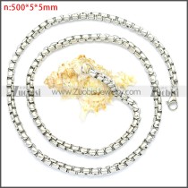 Stainless Steel Round Box Link Necklace Chain n003088SW5