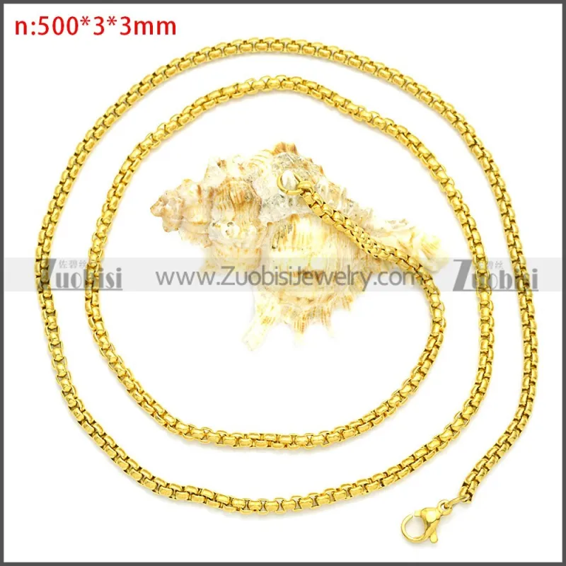 Stainless Steel Chain Neckalce n003088GW3