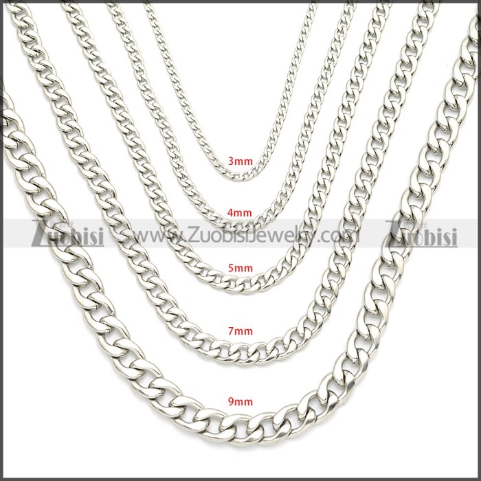 3mm Stainless Steel Curb Chain n003085SW3