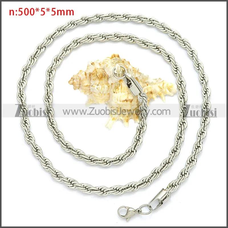 Stainless Steel Rope Chain Neckalce n003096SW5