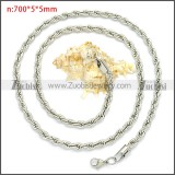 5MM Wide 700MM Long Stainless Steel Rope Chain Neckalce n003097SW5