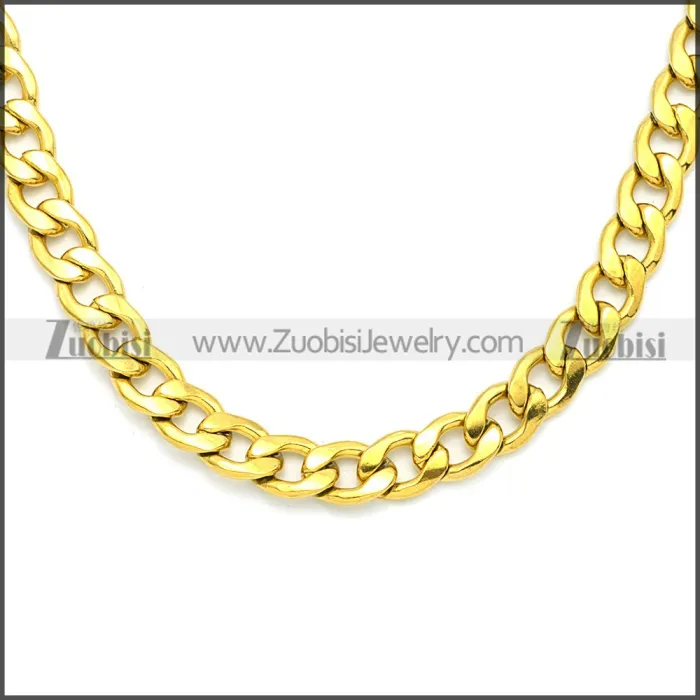 Stainless Steel Cuban Chain Necklace n003090GW7