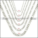 Stainless Steel Figaro Chain Neckalce n003093SW10