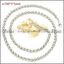 Stainless Steel Wheat Chain Neckalce n003095SW5