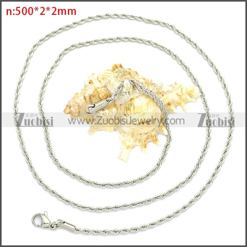 Stainless Steel Rope Chain Neckalce n003096SW2