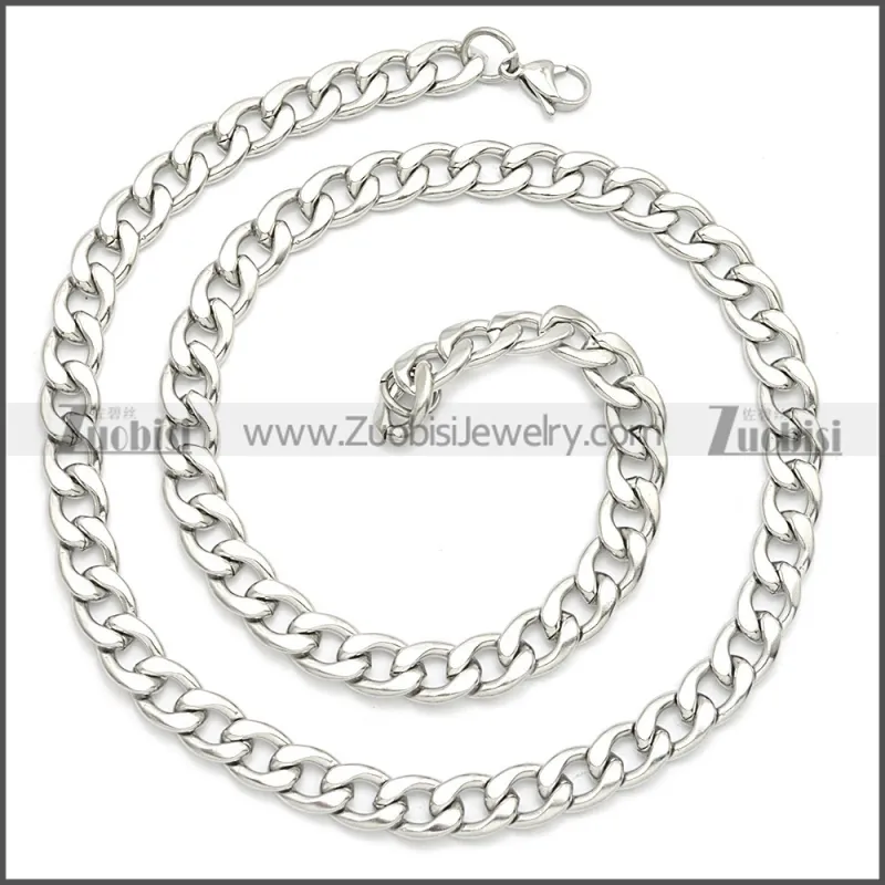 Stainless Steel Cuban Chain Neckalce n003091SW7