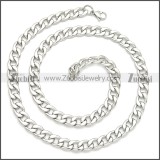 Stainless Steel Cuban Chain Necklace n003090SW9