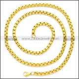 4MM Wide Round Box Link Necklace Chains n003089GW4