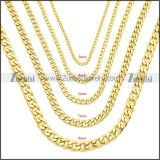 Stainless Steel Cuban Chain Necklace n003090GW3