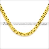 Shiny Golden Round Box Link Necklace Chains n003089GW2