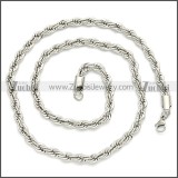 70CM Long 4MM Wide Stainless Steel Rope Chain Neckalce n003097SW4