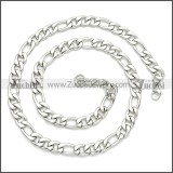 Stainless Steel Figaro Chain Neckalce n003092SW4