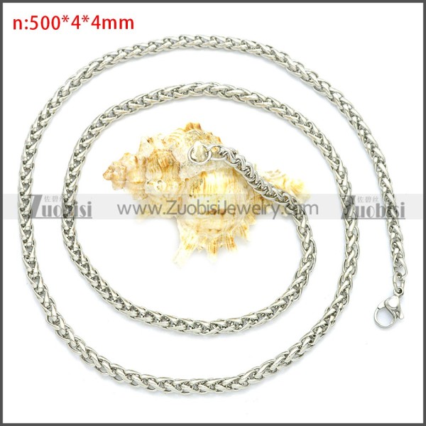Stainless Steel Wheat Chain Neckalce n003094SW4