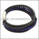 Stainless Steel Leather Bracelet b009807H3
