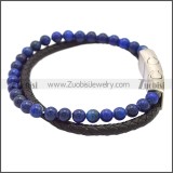 Stainless Steel Leather Bracelet b009812H