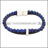 Stainless Steel Leather Bracelet b009811H