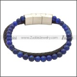Stainless Steel Leather Bracelet b009812H