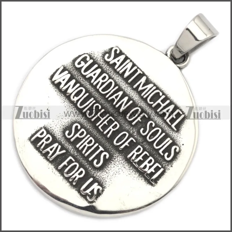 Stainless Steel Saint Michael Pendant p010520SH