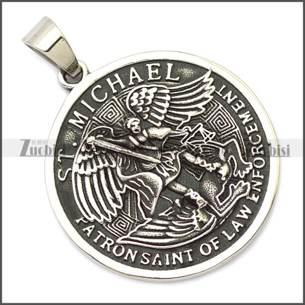 Stainless Steel Saint Michael Pendant p010520SH