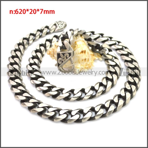 Stainless Steel Chain Neckalce n003137SHW12