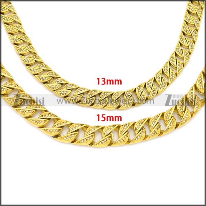 Stainless Steel Chain Neckalce n003126GW13