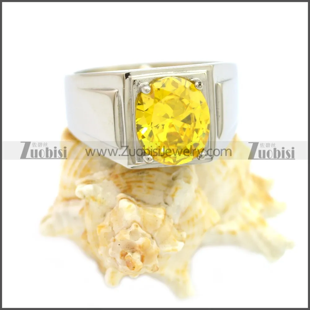 Yellow Zircon Wedding Ring