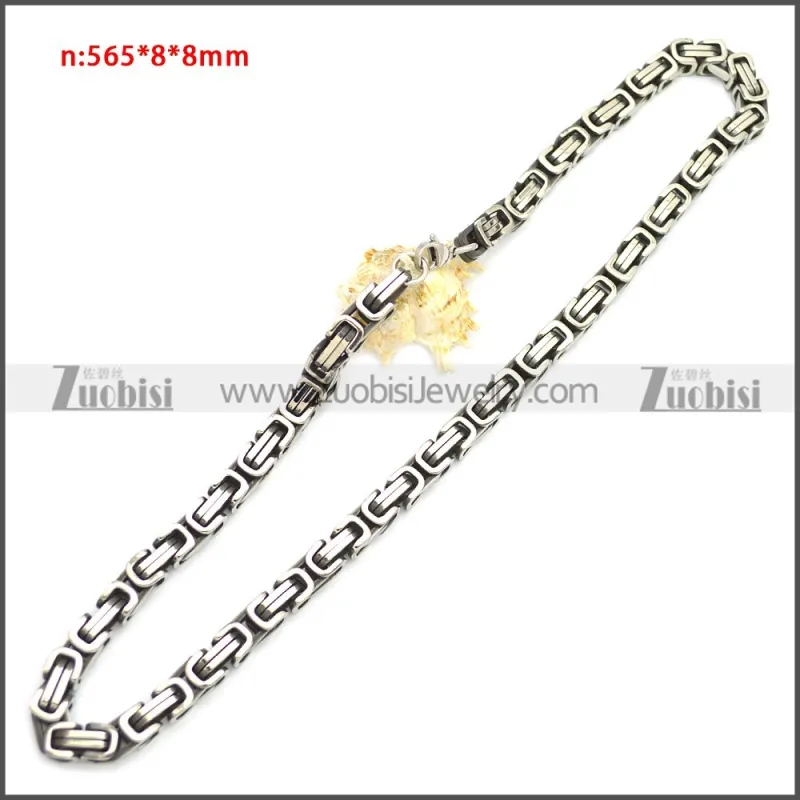 Stainless Steel Chain Neckalce n003147SA2