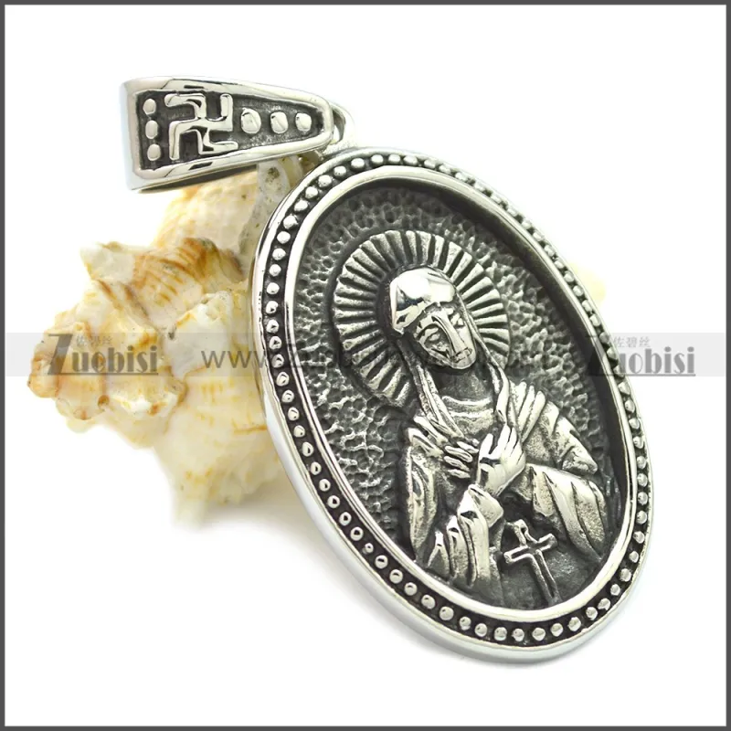 Big Casting Stainless Steel Virgin Mary Pendant p010649SH