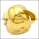 Gold Plating Welder Helmet Pendant p010706G