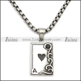 Ace of Hearts Poker Card Pendant p010678SH2