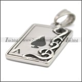 Stainless Steel Ace of Spades Card Pendant p010678SH3
