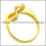 24K Yellow Gold Plating Ancient Egyptian Stainless Steel Ankh Ring Jewelry r008595G