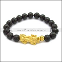 24K Gold Plated Stainless Steel Piyao Charm Bracelet b009868G2