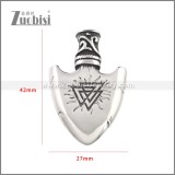 Compass Viking Shield Pendant p010900SA