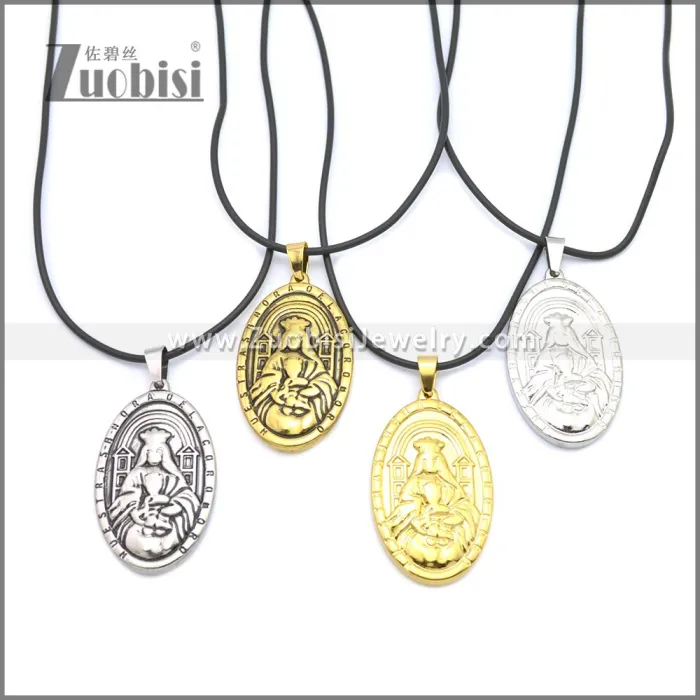 Rubber Necklace W Stainless Steel Clasp n003174HS1