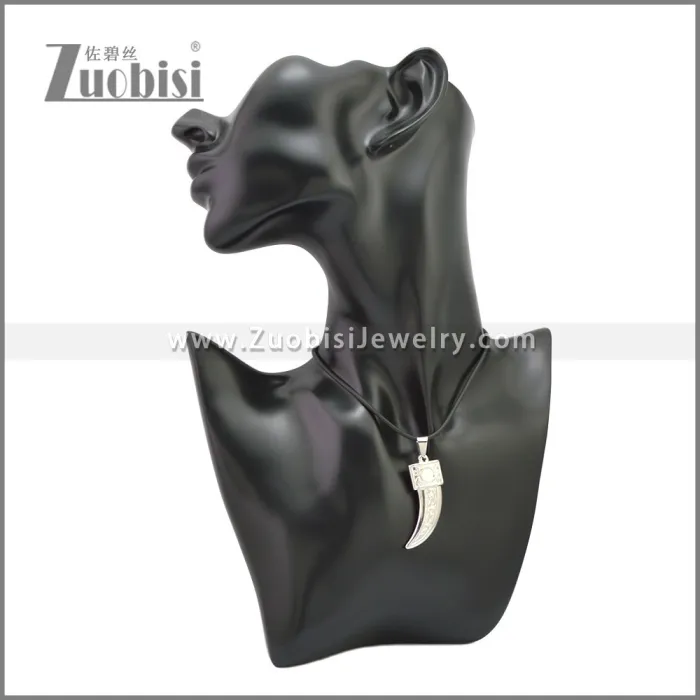 Rubber Necklace W Stainless Steel Clasp n003175HS2