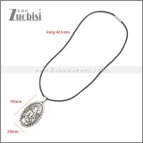 Rubber Necklace W Stainless Steel Clasp n003174HS2