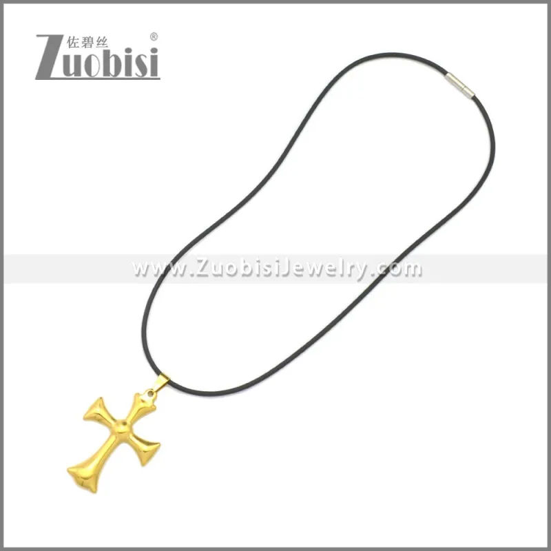 Rubber Necklace W Stainless Steel Clasp n003182HG