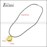 Rubber Necklace W Stainless Steel Clasp n003193HG